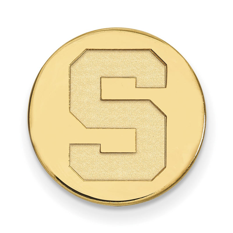 14K Yellow Gold Gold LogoArt Michigan State University Letter S Lapel Pin
