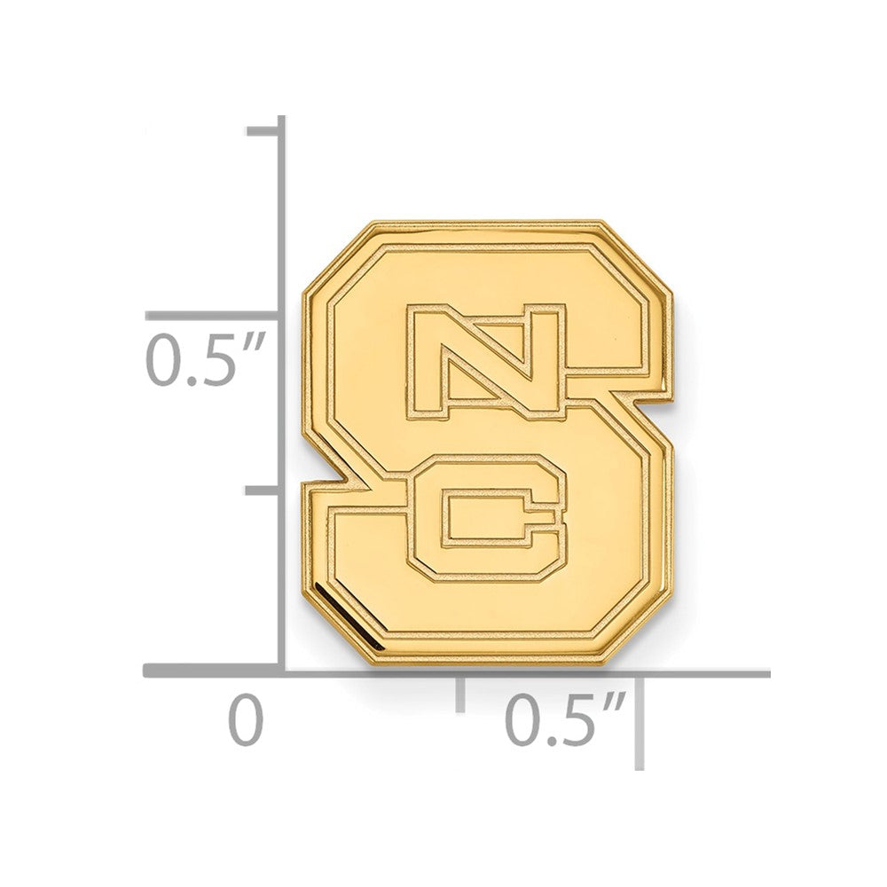 14K Yellow Gold Gold LogoArt North Carolina State University N-C-S Lapel Pin