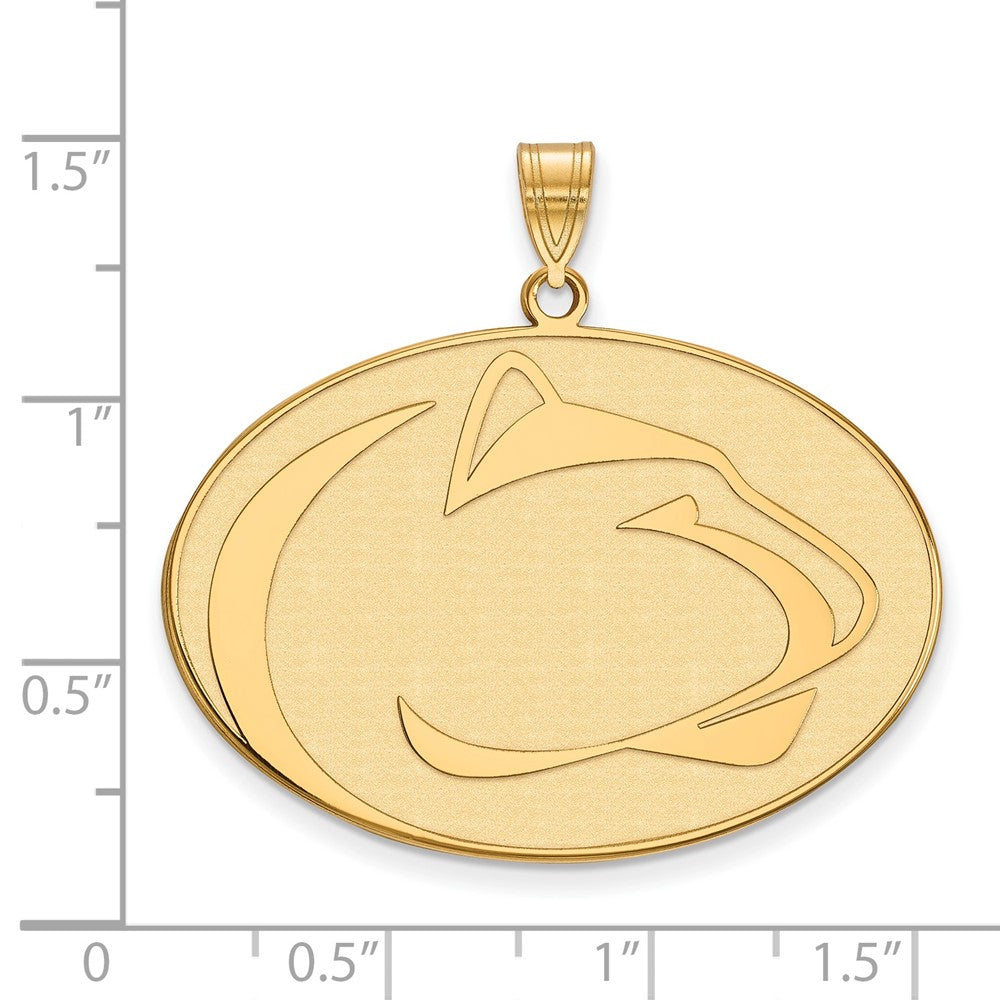 14K Yellow Gold Logoart Penn State University Lion Extra Large Pendant