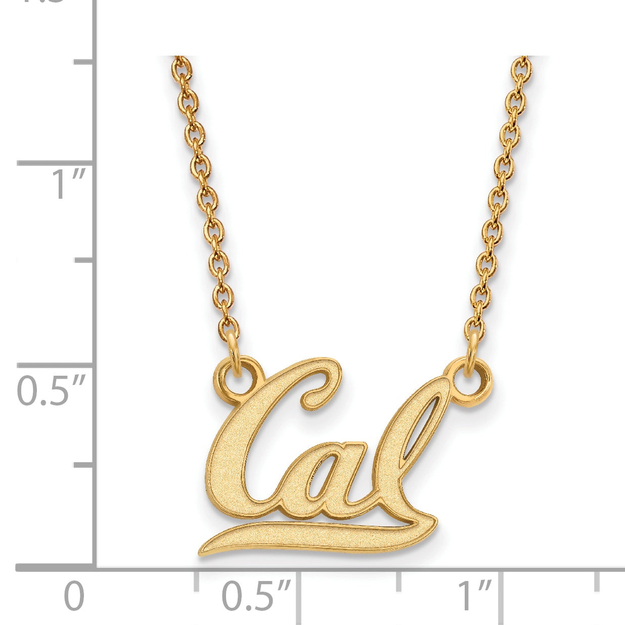 Gold Plated Sterling Silver Logoart University Of California Berkeley Small Pendant 18 Inch Necklace