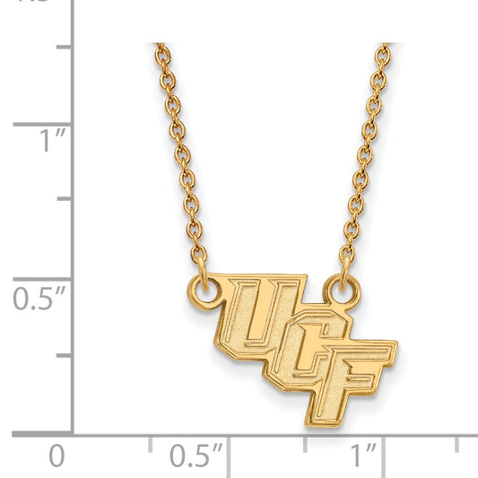 10K Yellow Gold Logoart University Of Central Florida U C F Small Pendant 18 Inch Necklace