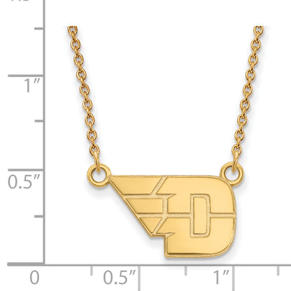 10K Yellow Gold Logoart University Of Dayton Small Pendant 18 Inch Necklace
