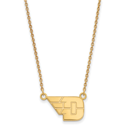10K Yellow Gold Logoart University Of Dayton Small Pendant 18 Inch Necklace