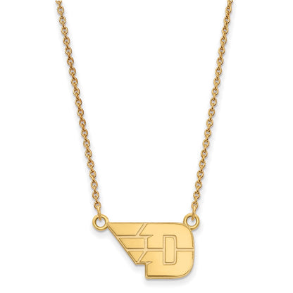 10K Yellow Gold Logoart University Of Dayton Small Pendant 18 Inch Necklace