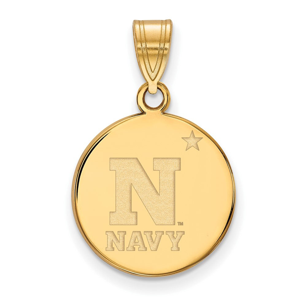 14K Yellow Gold Logoart Us Naval Academy Medium Disc Pendant