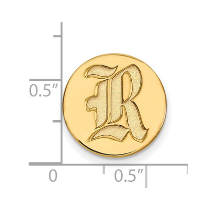 14K Yellow Gold Gold LogoArt Rice University Letter R Lapel Pin