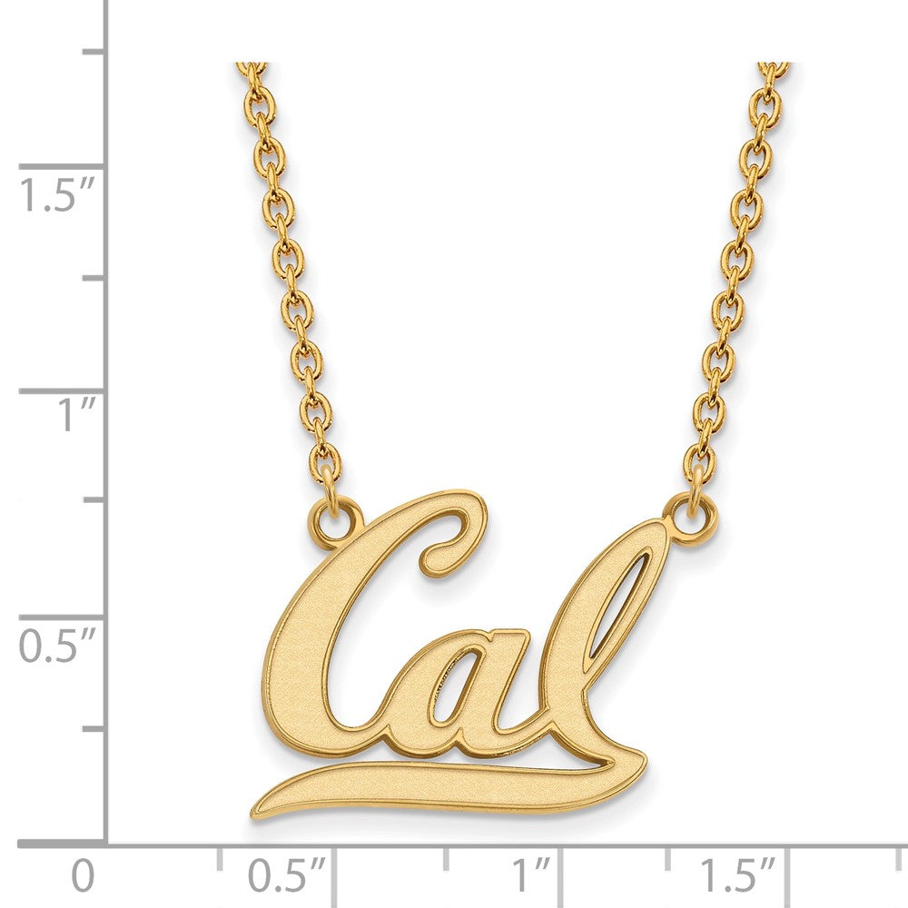 14K Yellow Gold Logoart University Of California Berkeley Large Pendant 18 Inch Necklace