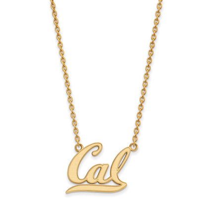 14K Yellow Gold Logoart University Of California Berkeley Large Pendant 18 Inch Necklace