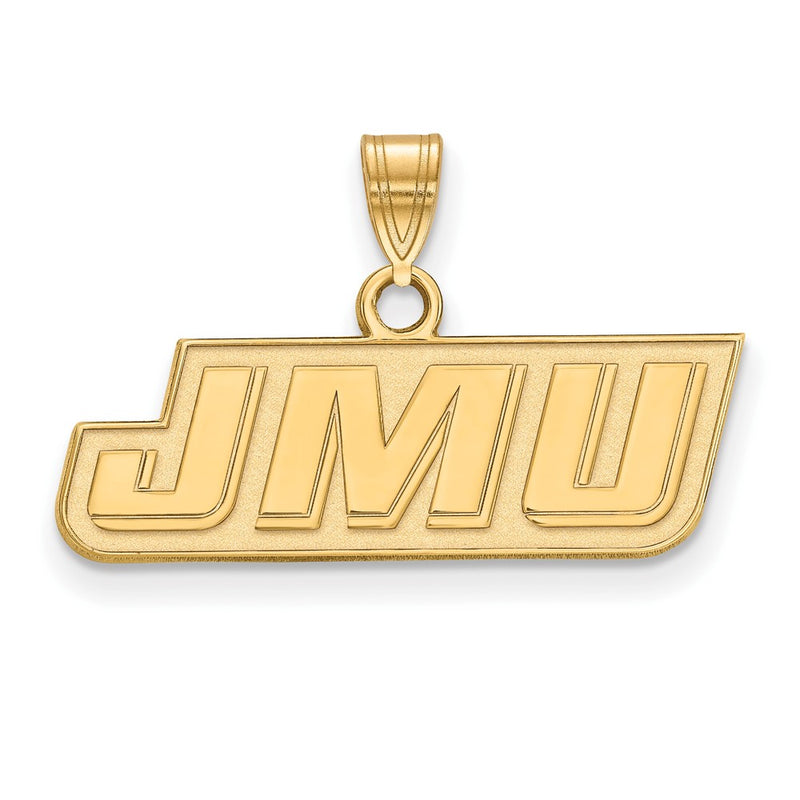 Gold Plated Sterling Silver Logoart James Madison University J M U Small Pendant