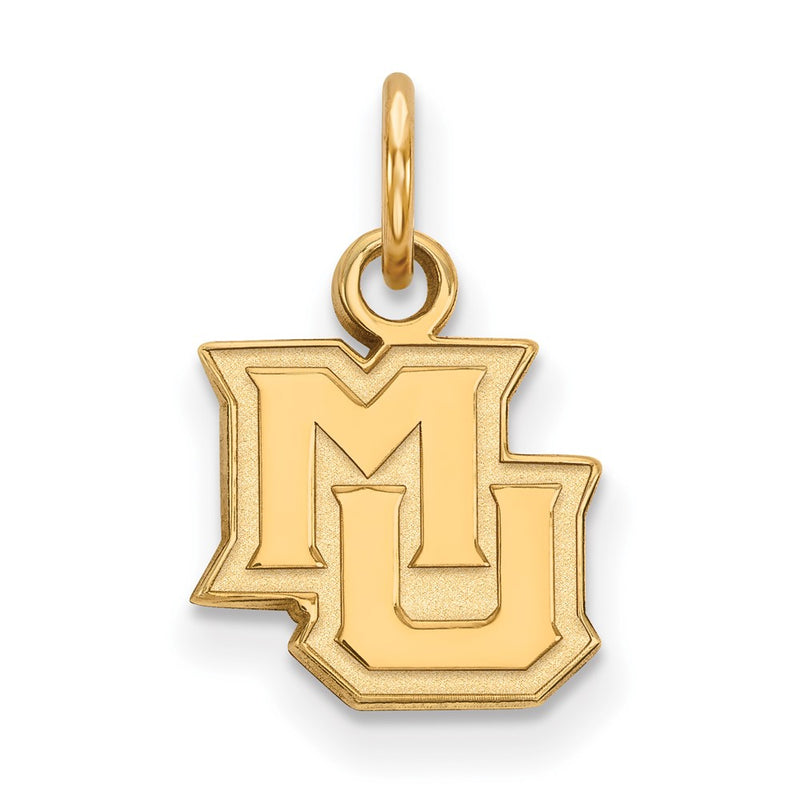 14K Yellow Gold Logoart Marquette University M U Extra Small Pendant