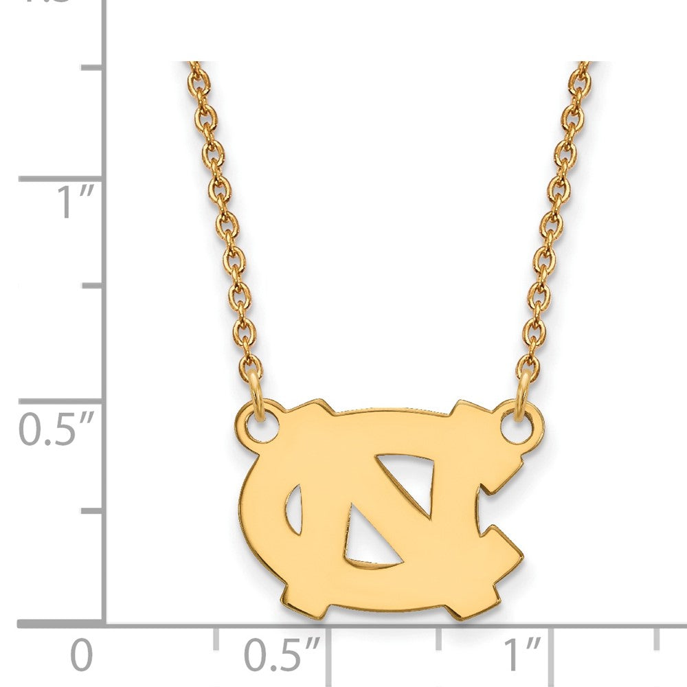 14K Yellow Gold Logoart University Of North Carolina N C Small Pendant 18 Inch Necklace