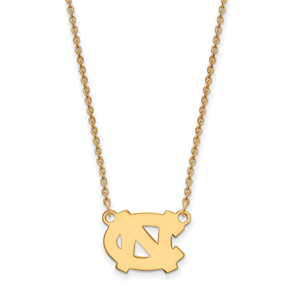 14K Yellow Gold Logoart University Of North Carolina N C Small Pendant 18 Inch Necklace