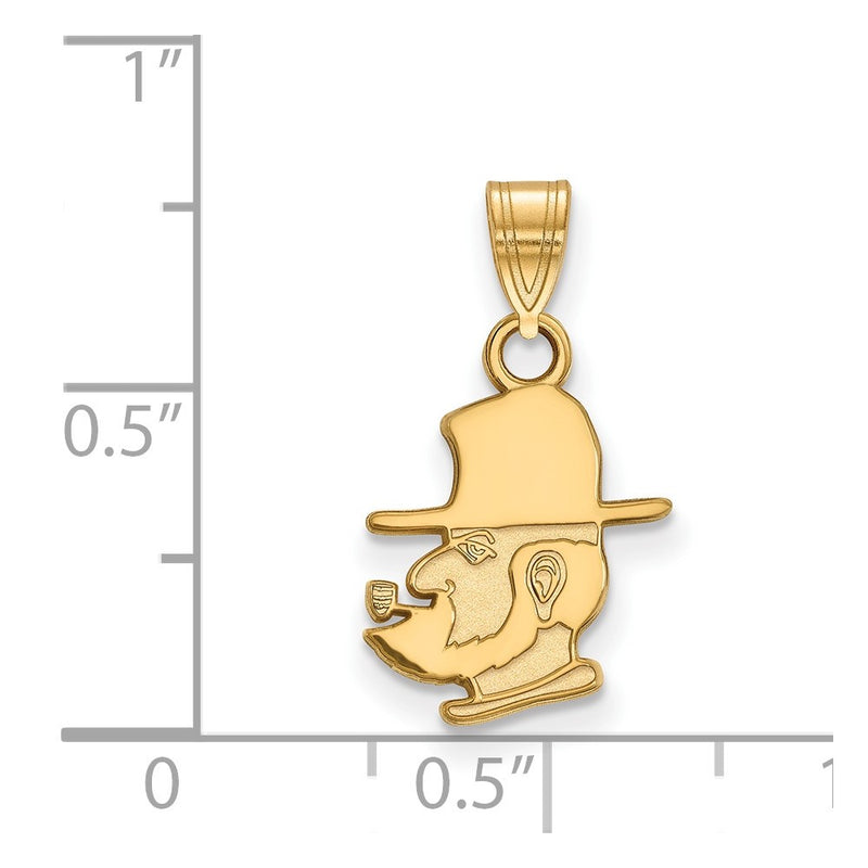 14K Yellow Gold Logoart Appalachian State University Mountaineer Small Pendant