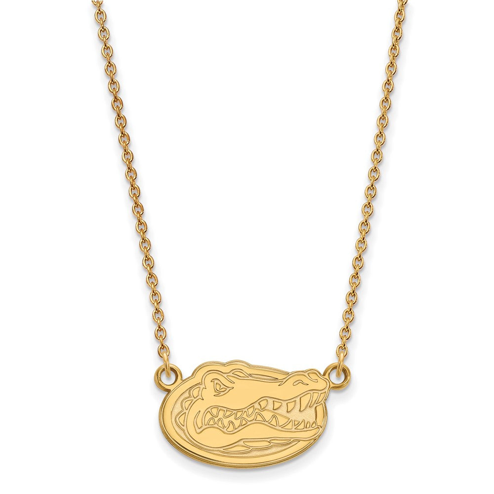 10K Yellow Gold Logoart University Of Florida Gator Small Pendant 18 Inch Necklace
