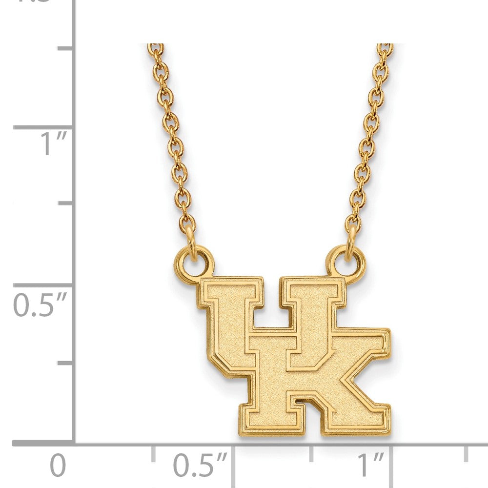 10K Yellow Gold Logoart University Of Kentucky U K Small Pendant 18 Inch Necklace