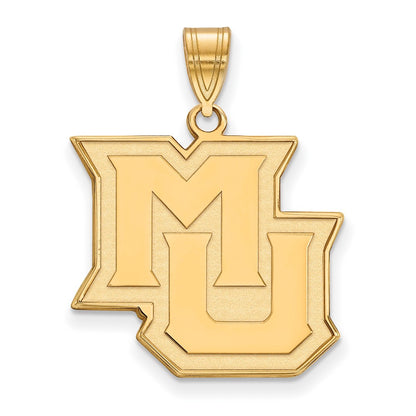 14K Yellow Gold Logoart Marquette University M U Large Pendant