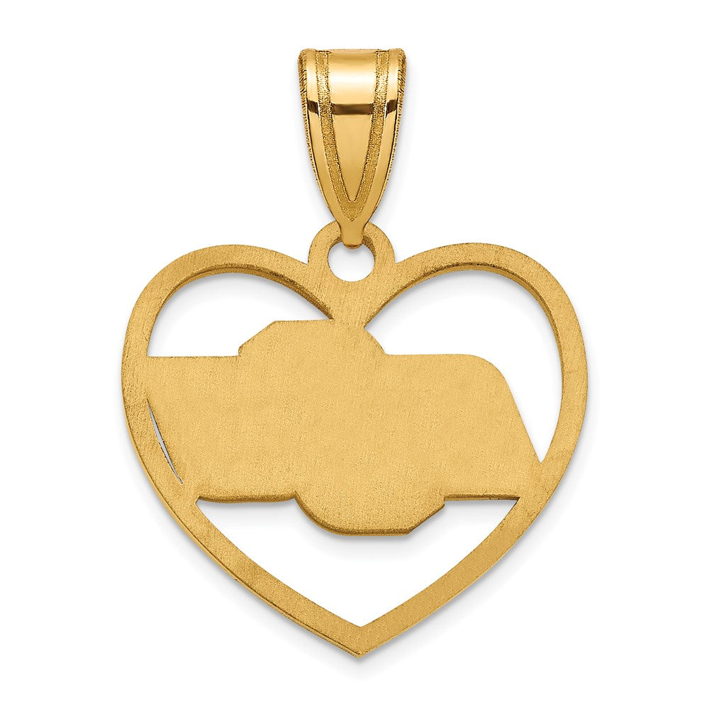 Gold Plated Sterling Silver Logoart Oklahoma State University O S U Heart Pendant