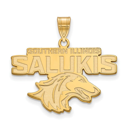 10K Yellow Gold Logoart Southern Illinois University Salukis Large Pendant