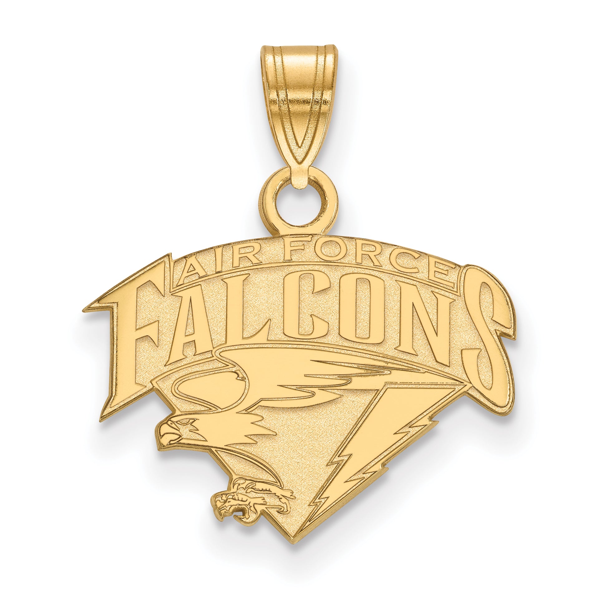 Gold Plated Sterling Silver Logoart United States Air Force Academy Falcons Small Pendant