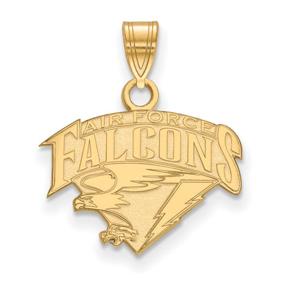 Gold Plated Sterling Silver Logoart United States Air Force Academy Falcons Small Pendant