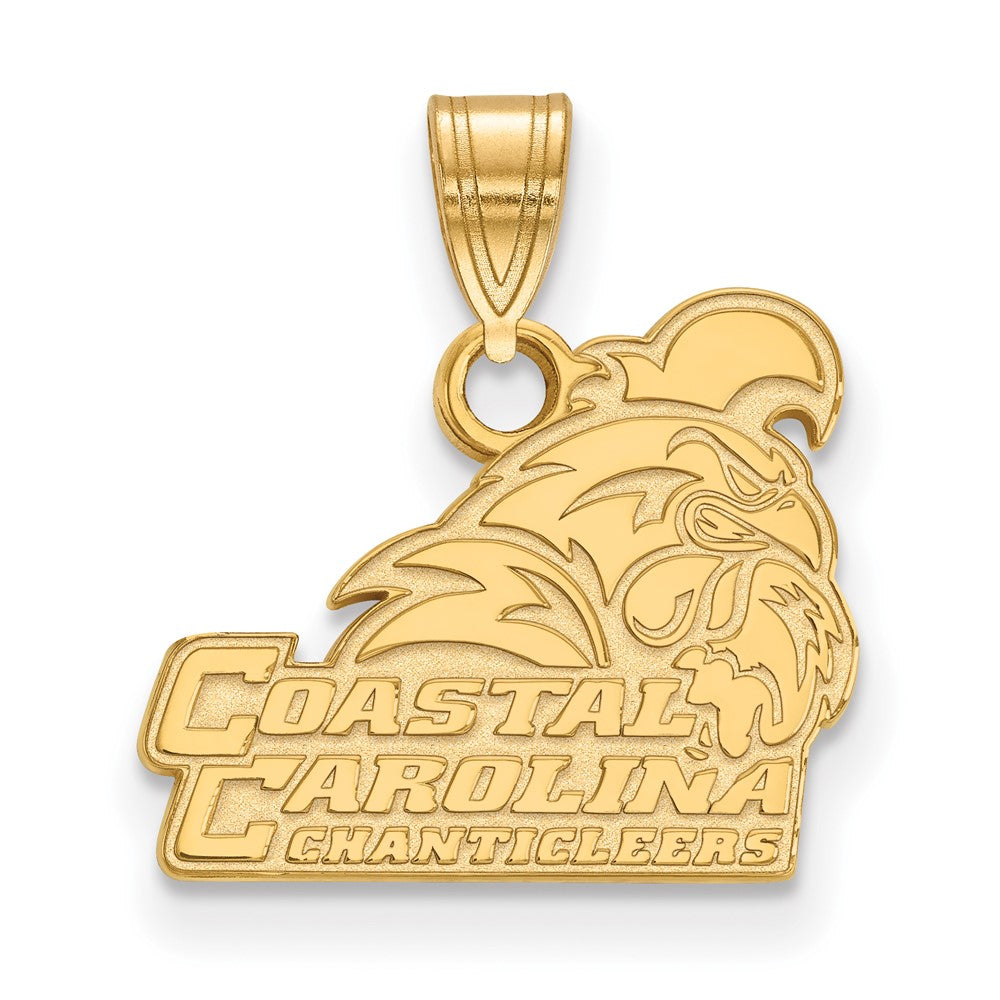 Gold Plated Sterling Silver Logoart Coastal Carolina University Chanticleers Small Pendant