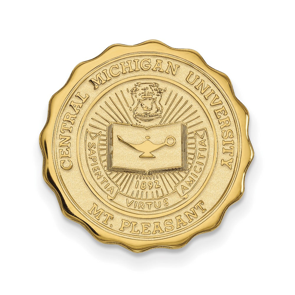 14K Yellow Gold Gold LogoArt Central Michigan University Crest Lapel Pin