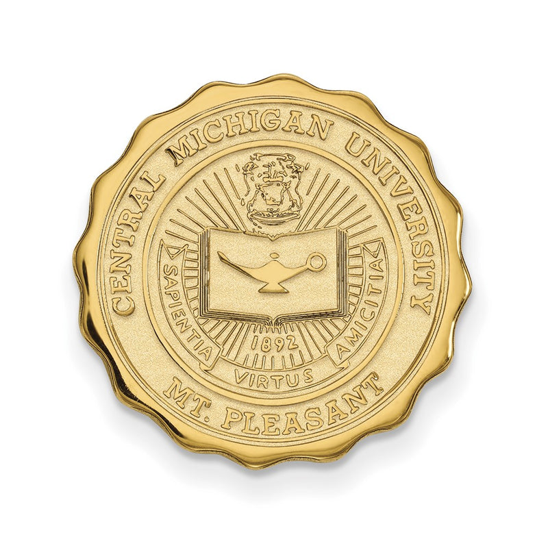 14K Yellow Gold Gold LogoArt Central Michigan University Crest Lapel Pin