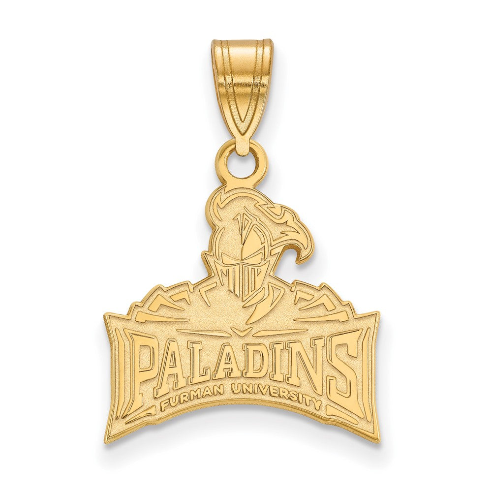 14K Yellow Gold Logoart Furman University Paladins Medium Pendant
