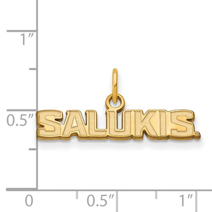 14K Yellow Gold Logoart Southern Illinois University Salukis Extra Small Pendant