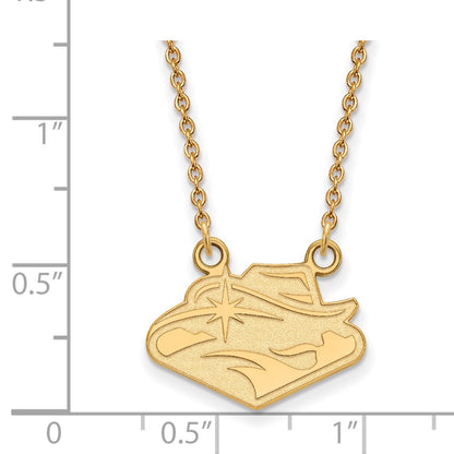 Gold Plated Sterling Silver Logoart University Of Nevada Las Vegas Small Pendant 18 Inch Necklace