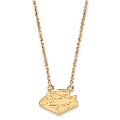Gold Plated Sterling Silver Logoart University Of Nevada Las Vegas Small Pendant 18 Inch Necklace