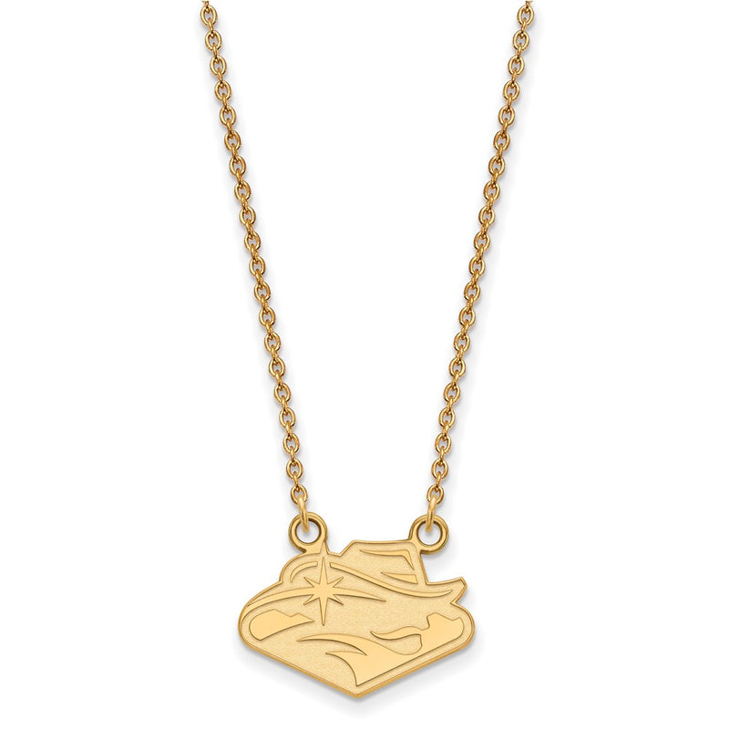 Gold Plated Sterling Silver Logoart University Of Nevada Las Vegas Small Pendant 18 Inch Necklace