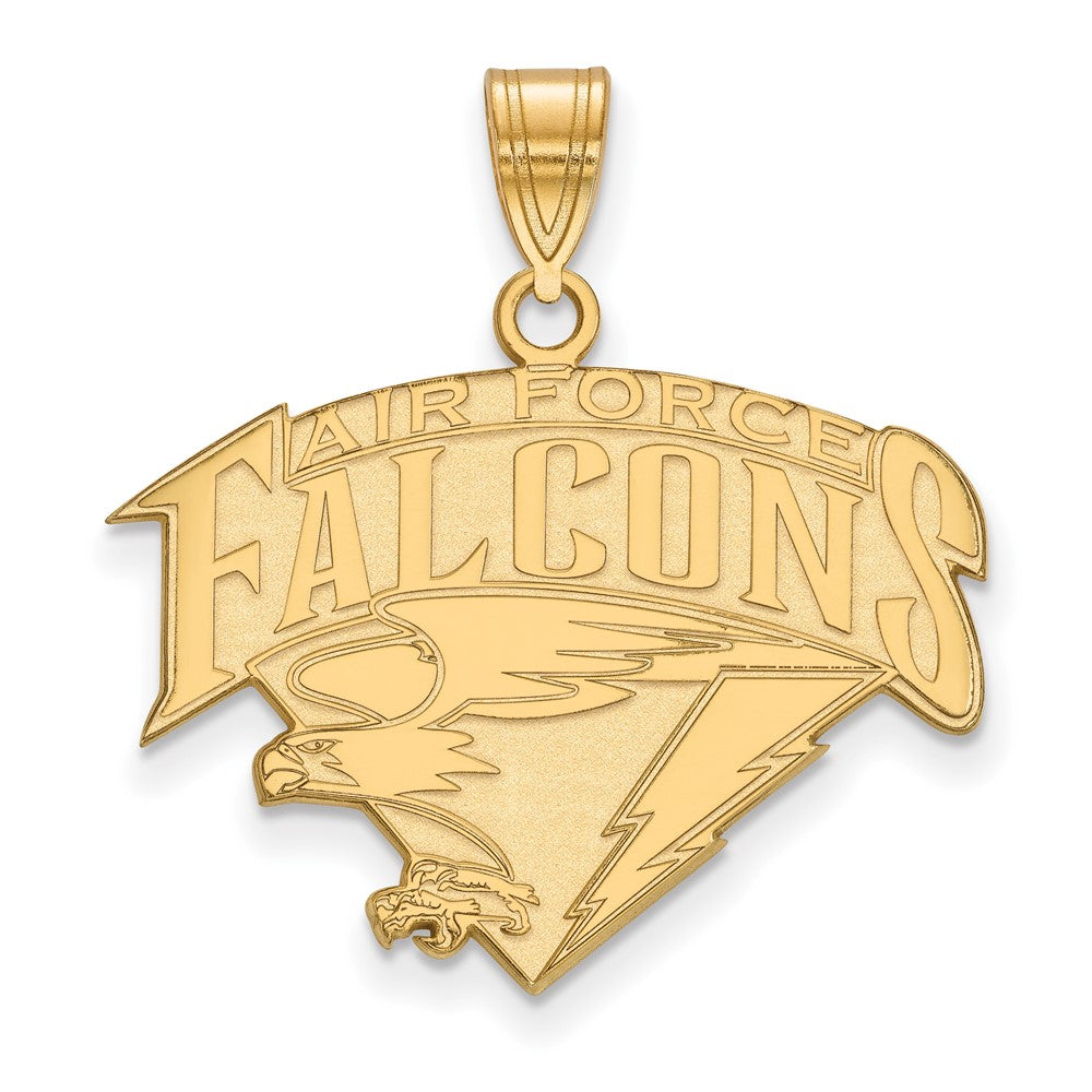 14K Yellow Gold Logoart United States Air Force Academy Falcons Large Pendant