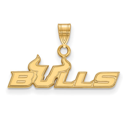 Gold Plated Sterling Silver Logoart University Of South Florida Bulls Small Pendant