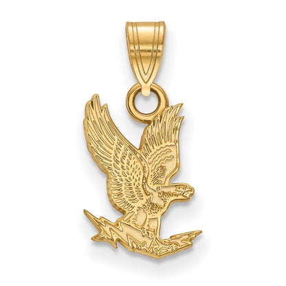 Gold Plated Sterling Silver Logoart United States Air Force Academy Falcon Small Pendant