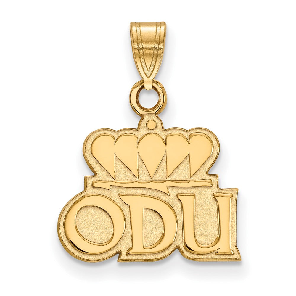 Gold Plated Sterling Silver Logoart Old Dominion University O D U Small Pendant