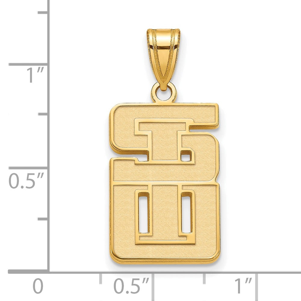 10K Yellow Gold 10Ky Logoart Southern Illinois University Large Pendant