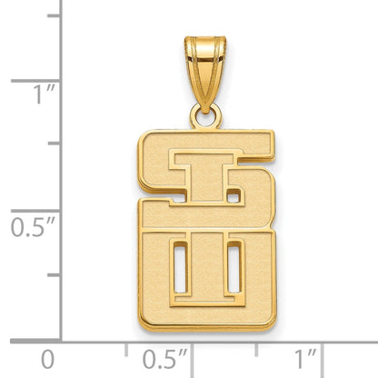 10K Yellow Gold 10Ky Logoart Southern Illinois University Large Pendant