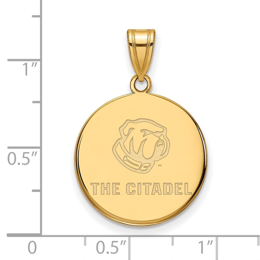 Gold Plated Sterling Silver Gp Logoart The Citadel Large Pendant
