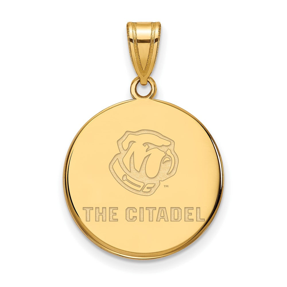 Gold Plated Sterling Silver Gp Logoart The Citadel Large Pendant