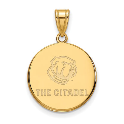 Gold Plated Sterling Silver Gp Logoart The Citadel Large Pendant