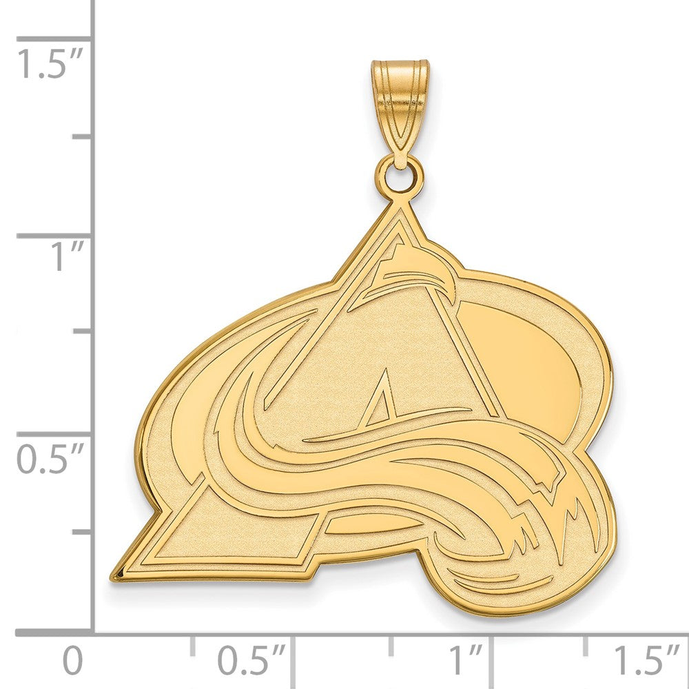 Gold Plated Sterling Silver Nhl Logoart Colorado Avalanche Letter A Extra Large Pendant