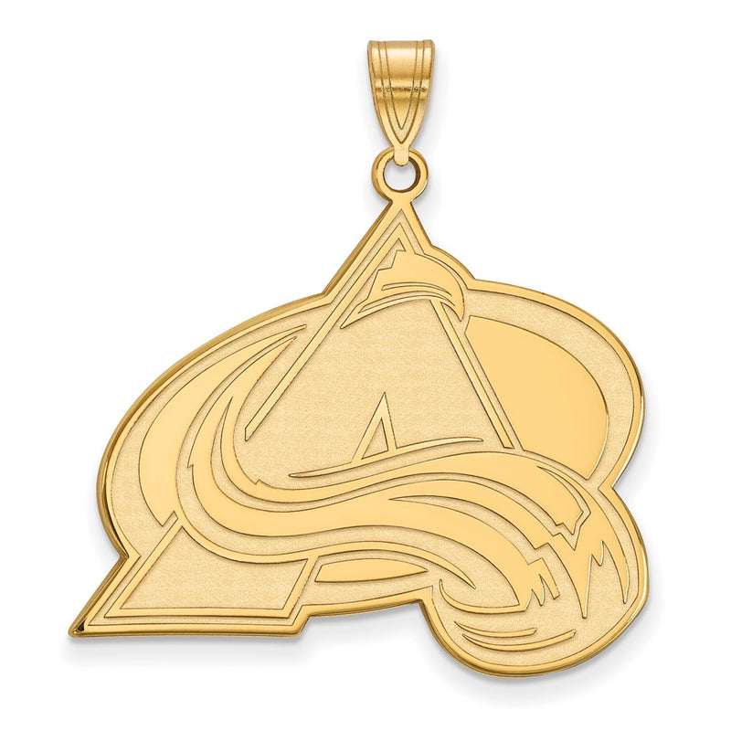 Gold Plated Sterling Silver Nhl Logoart Colorado Avalanche Letter A Extra Large Pendant
