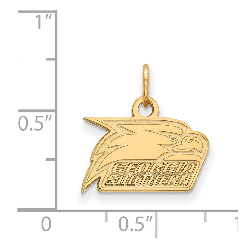 14K Yellow Gold Logoart Georgia Southern University Eagle Extra Small Pendant