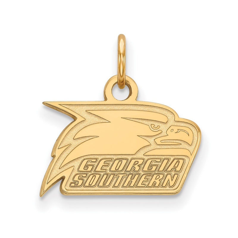 Gold Plated Sterling Silver Logoart Georgia Southern University Eagle Extra Small Pendant