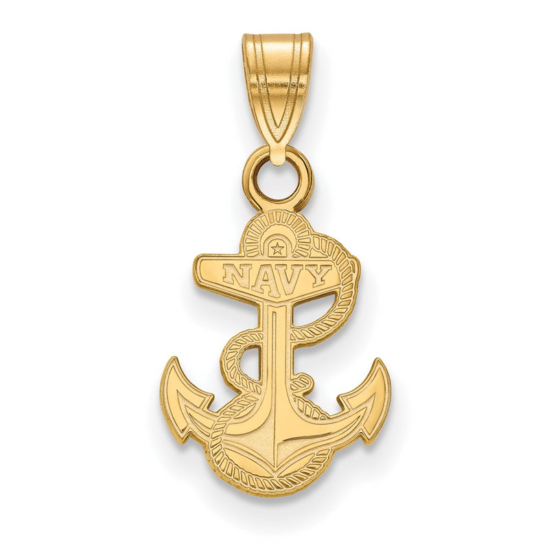 10K Yellow Gold Logoart Us Naval Academy Anchor Small Pendant