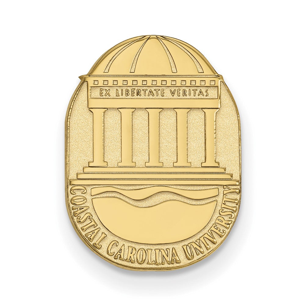 14K Yellow Gold Gold LogoArt Coastal Carolina University Crest Lapel Pin
