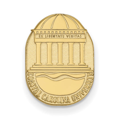 14K Yellow Gold Gold LogoArt Coastal Carolina University Crest Lapel Pin