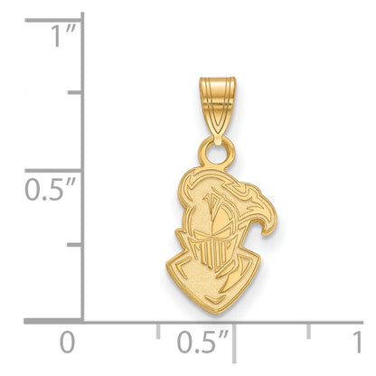 Gold Plated Sterling Silver Logoart Furman University Paladin Small Pendant
