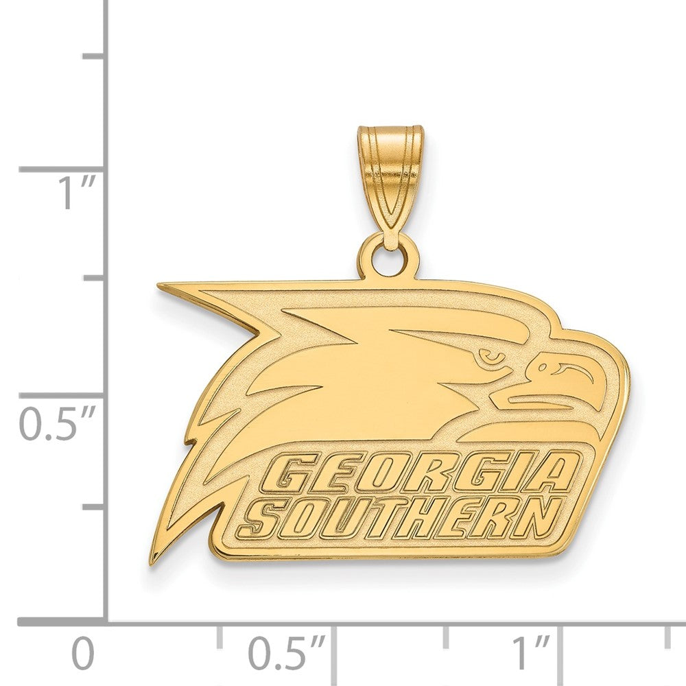 Gold Plated Sterling Silver Logoart Georgia Southern University Eagle Medium Pendant